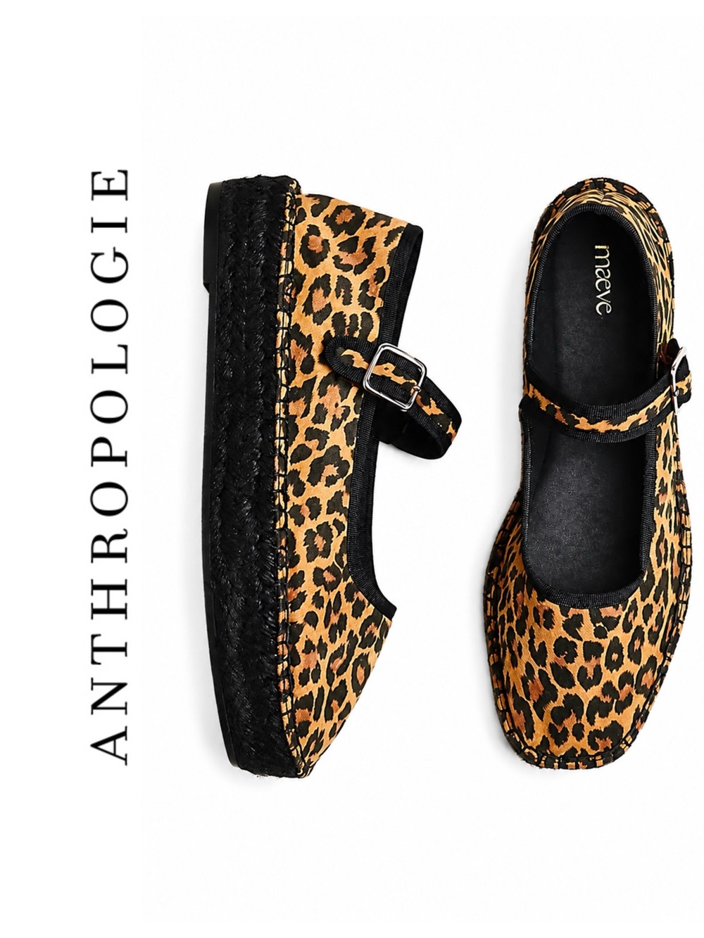 Anthropologie Maeve Mary Jane Espadrille Flats